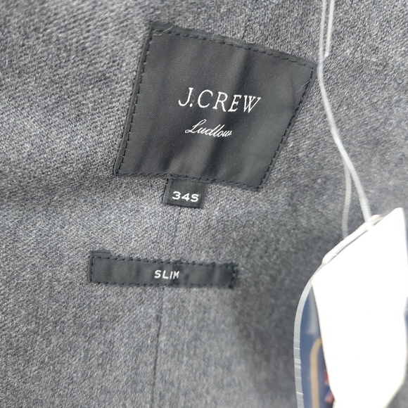 J.Crew Ludlow Slim-fit suit jacket with double vent in Italian wool 34S - Picture 7 of 10